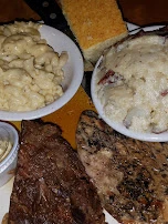 Brisket and Chicken with Mac N Cheese and Mashed Potatoes